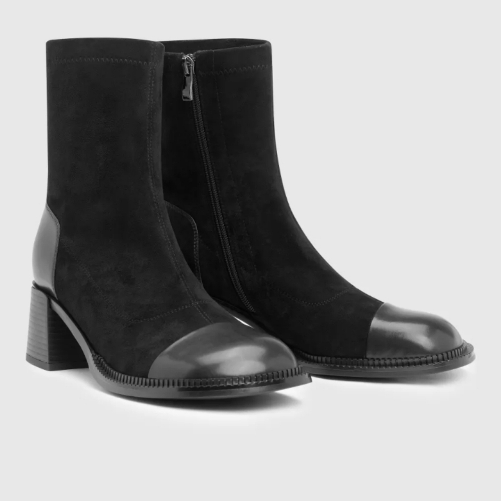 *ISO* Cider Leather & suede boots